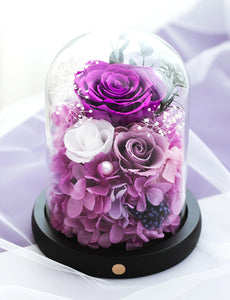 Valentine's Day Gifts for Her, Preserved Real Flowers Eternal Rose in Glass Dome, Forever Flowers for Delivery