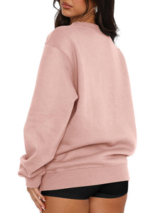 Oversized Sweatshirt for Women Fleece Crewneck Long Sleeve Loose Casual Pullover Top Fall Winter Trendy