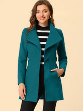 Load image into Gallery viewer, Women&#39;s Classic Stand Collar Long Sleeve Winter Belted Long Coat