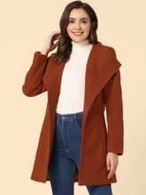 Load image into Gallery viewer, Women&#39;s Classic Stand Collar Long Sleeve Winter Belted Long Coat