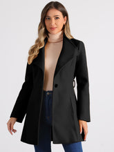 Load image into Gallery viewer, Women&#39;s Classic Stand Collar Long Sleeve Winter Belted Long Coat