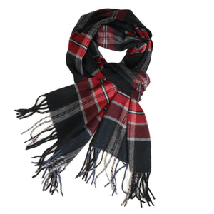 Herringbone Houndstooth Checked Pattern Cashmere Feel Classic Soft Luxurious Unisex Winter Scarf