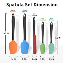 Load image into Gallery viewer, Silicone Spatula Set of 5,High Temperature Resistant, Food Grade Silicone, Dishwasher Safe, for Baking cooking (Colorful)