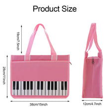 Load image into Gallery viewer, Piano Key Musical Note Tote Bag,Music Shoulder Handbag,Waterproof Nylon Cloth Womens Reusable Shopping Bags