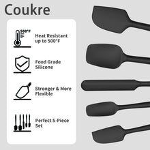 Load image into Gallery viewer, Silicone Spatula Set of 5,High Temperature Resistant, Food Grade Silicone, Dishwasher Safe, for Baking cooking (Colorful)