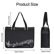 Load image into Gallery viewer, Piano Key Musical Note Tote Bag,Music Shoulder Handbag,Waterproof Nylon Cloth Womens Reusable Shopping Bags