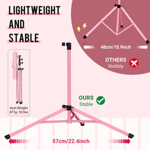 CAHAYA 2 in 1 Dual Use Extra Stable Reinforced Folding Sheet Music Stand & Desktop Book Stand Lightweight Portable Adjustable with Carrying Bag, Metal Music Stand with Music Sheet Clip Holder CY0204