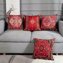 Load image into Gallery viewer, Vintage-Inspired Double-Sided Soft Throw Pillow Covers - 18x18 Inches Decorative Sofa Cushions with Retro Bohemian Design in 4 Styles