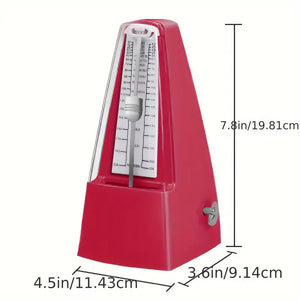 Mechanical Metronome Red Musical Instruments Plastic Metronome High-Precision Beat Tempo