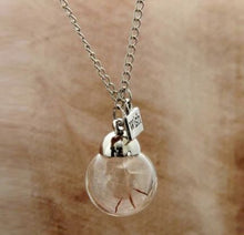 Load image into Gallery viewer, Wish Necklace with a Bottle Containing Four-Leaf Clover