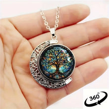 Load image into Gallery viewer, 1pc Exquisite Tree of Life Necklace - Rotatable Design with Durable Glass Alloy Pendant and Luminous Finish