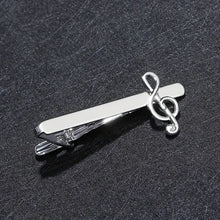 Load image into Gallery viewer, Funky Music Note Tie Clip for Men | Ideal Gift, Durable Alloy, Perfect for Musicians &amp; Style Enthusiasts