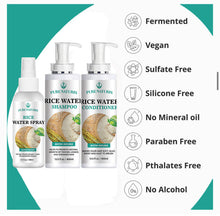 Load image into Gallery viewer, Rosemary Rice Water Hair Growth System Kit - Shampoo, Conditioner and Leave-in Serum