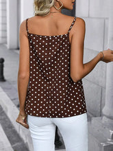 Load image into Gallery viewer, Polka Dot Print Cami Top, Elegant Sleeveless Cami Top For Summer, Women&#39;s Clothing- Size: M