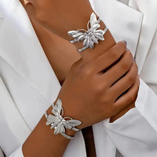 Load image into Gallery viewer, Chic Double-Layer Butterfly Cuff Bracelet - Elegant &amp; Sexy Iron Design For Casual Attire Or Parties