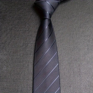 Classic Diagonal Striped Tie - Premium Woven Polyester, Timeless Retro Brief Style, Ideal for Mens Suit Accessories in 3 Colors