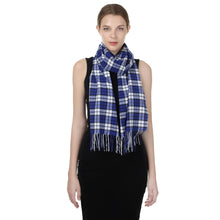 Load image into Gallery viewer, Herringbone Houndstooth Checked Pattern Cashmere Feel Classic Soft Luxurious Unisex Winter Scarf