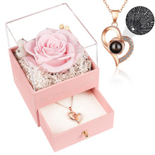 Load image into Gallery viewer, Valentines Day, Birthday Gifts Preserved Real Rose with Necklace Eternal Roses Forever Flowers Gifts