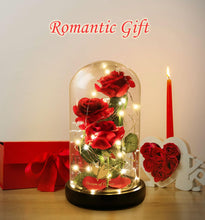 Load image into Gallery viewer, Valentine&#39;s Day Gifts for Her, Rose in Glass Dome Red Rose Gifts for Anniversary and Valentine&#39;s Day