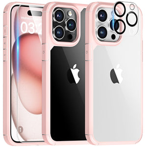 TAURI 5 in 1 for iPhone 16 Pro Max Case, Compatible with MagSafe [Not-Yellowing] with 2X Screen Protector + 2X Camera Lens Protector, Military-Grade Protection, Magnetic Case for 16 ProMax 6.9", Clear