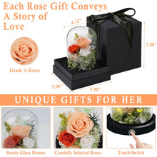 Load image into Gallery viewer, Valentine&#39;s Day Gifts for Her, Preserved Real Flowers Eternal Rose in Glass Dome, Forever Flowers for Delivery