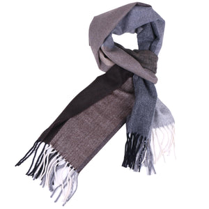 Herringbone Houndstooth Checked Pattern Cashmere Feel Classic Soft Luxurious Unisex Winter Scarf