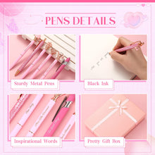 Load image into Gallery viewer, 6 Pcs Fancy Pens for Women, Crystal Diamond Pen for Journaling Pretty Glitter Ballpoint with Box Inspirational Gifts for Women