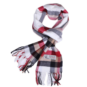 Herringbone Houndstooth Checked Pattern Cashmere Feel Classic Soft Luxurious Unisex Winter Scarf