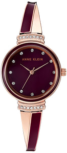 Anne Klein Women's Premium Crystal Accented Bangle Watch Set