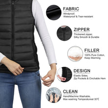 Load image into Gallery viewer, Loowoko Heated Vest for Women with Battery Pack Included, Rechargeable Heated Jacket Coat Electric Heating Vests for Winter