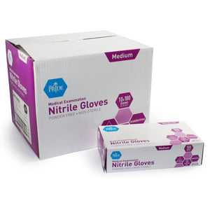 MedPride Powder-Free Nitrile Exam Gloves, Iris Blue, Multiple Choices