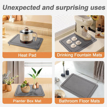 Load image into Gallery viewer, Water Absorbing Stone Tray for Sink, Bathroom Sink Organizer, Quick Drying Stone Tray, Instant Dry Sink Organizer for Kitchen Bathroom Countertop