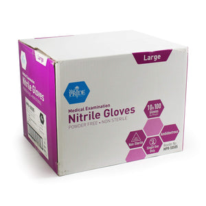 MedPride Powder-Free Nitrile Exam Gloves, Iris Blue, Multiple Choices