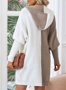 Open Front Long Sleeve Hooded Knit Cardigan Sweaters Women's Outwear Coat