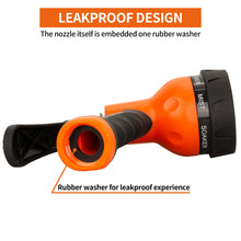 Load image into Gallery viewer, AUTOMAN-Garden-Hose-Nozzle,ABS Water Spray Nozzle with Heavy Duty 7 Adjustable Watering Patterns,Slip Resistant for Plants,Lawn,Washing Cars,Cleaning,Showering Pets &amp; Outdoor Fun.