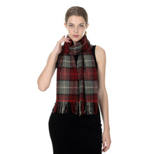 Load image into Gallery viewer, Herringbone Houndstooth Checked Pattern Cashmere Feel Classic Soft Luxurious Unisex Winter Scarf