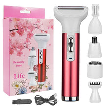 Load image into Gallery viewer, Electric Razor for Women 5 in 1 Shaver Electric Painless Portable Facial Hair Removal Bikini Trimmer Pubic Hair Removal Wet &amp; Dry A119