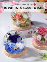 Load image into Gallery viewer, Valentine&#39;s Day Gifts for Her, Preserved Real Flowers Eternal Rose in Glass Dome, Forever Flowers for Delivery