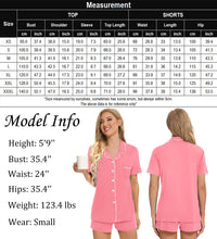 Load image into Gallery viewer, SWOMOG Womens Button Down Pajamas Set Short Sleeve Sleepwear Bride Soft Pj Lounge Sets XS-3XL