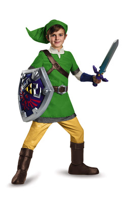 LEGEND OF ZELDA, Disguise Deluxe Child Link Costume For Halloween, For Boys