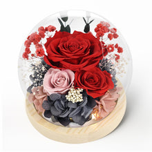 Load image into Gallery viewer, Valentine&#39;s Day Gifts for Her, Preserved Real Flowers Eternal Rose in Glass Dome, Forever Flowers for Delivery