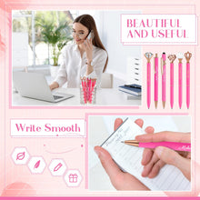 Load image into Gallery viewer, 6 Pcs Fancy Pens for Women, Crystal Diamond Pen for Journaling Pretty Glitter Ballpoint with Box Inspirational Gifts for Women