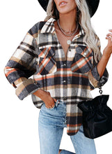 Load image into Gallery viewer, AUTOMET Womens Fall Outfits Fashion Clothes Shackets Flannel Plaid Button Down Long Sleeve Shirts Jackets 2024