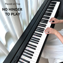 Load image into Gallery viewer, Piano Notes Guide for Beginner, Removable Piano Keyboard Note Labels for Learning, 88-Key Full Size, Made of Silicone, No Need Stickers, Reusable