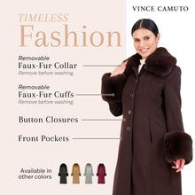 Load image into Gallery viewer, Vince Camuto Winter Coats, Women Single-Breasted Fur Collar Cuffed Womens Jacket