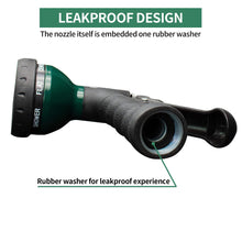 Load image into Gallery viewer, AUTOMAN-Garden-Hose-Nozzle,ABS Water Spray Nozzle with Heavy Duty 7 Adjustable Watering Patterns,Slip Resistant for Plants,Lawn,Washing Cars,Cleaning,Showering Pets &amp; Outdoor Fun.