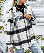 Load image into Gallery viewer, AUTOMET Womens Fall Outfits Fashion Clothes Shackets Flannel Plaid Button Down Long Sleeve Shirts Jackets 2024