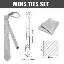 Load image into Gallery viewer, Men&#39;s Bow Tie Sets, Mens Ties Set/Bowties Set with Pocket Square and Cufflinks for Wedding Party Business