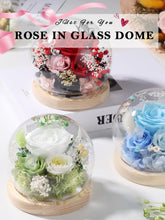 Load image into Gallery viewer, Valentine&#39;s Day Gifts for Her, Preserved Real Flowers Eternal Rose in Glass Dome, Forever Flowers for Delivery