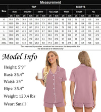 Load image into Gallery viewer, SWOMOG Womens Button Down Pajamas Set Short Sleeve Sleepwear Bride Soft Pj Lounge Sets XS-3XL